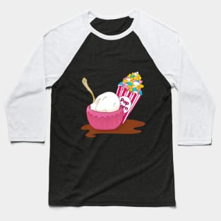 Ice Cream Popcorn Baseball T-Shirt